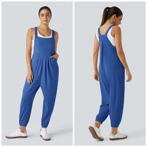 HALARA Cobalt Blue Jogger Overalls, M